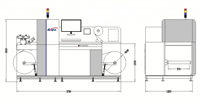 Roll to roll film and label inspection machine